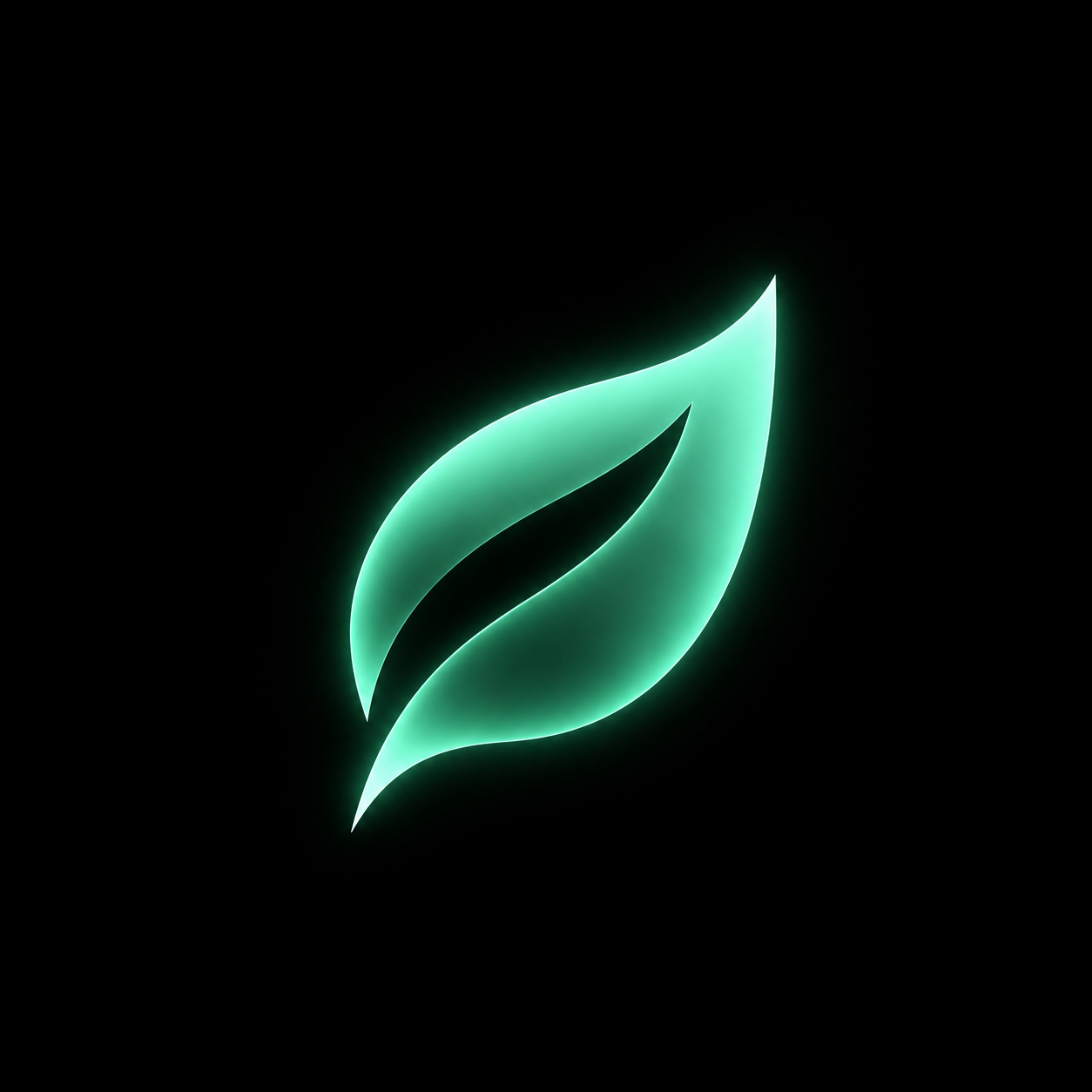 Mintr luminous leaf logo